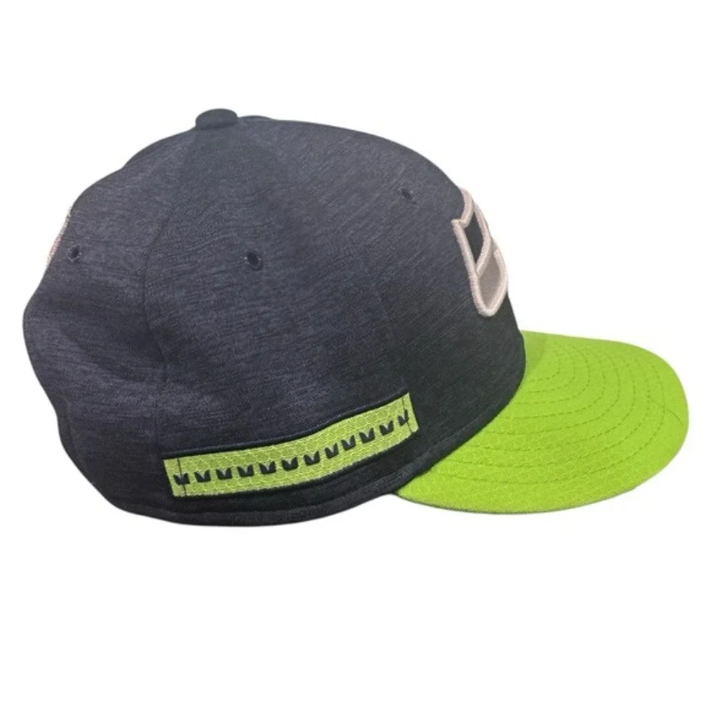 New Era 9Fifty Seattle Seahawks YOUTH Hat Neon Green Honeycomb Brim SnapBack Cap
